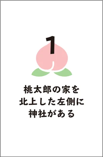 桃太郎村の地図(情報カード)
